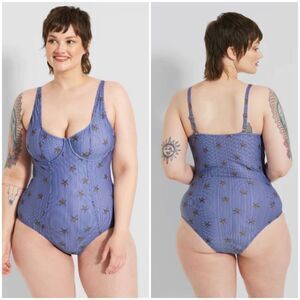 ModCloth Sz 2X The Brandy Underwire One-Piece Adjustable Swimsuit